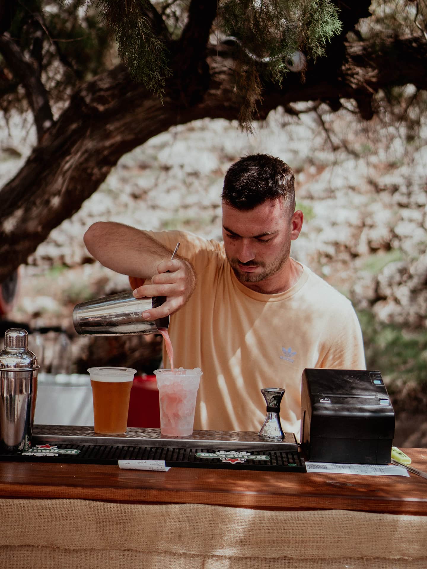 Tzamaika Rethymno beach bar tender