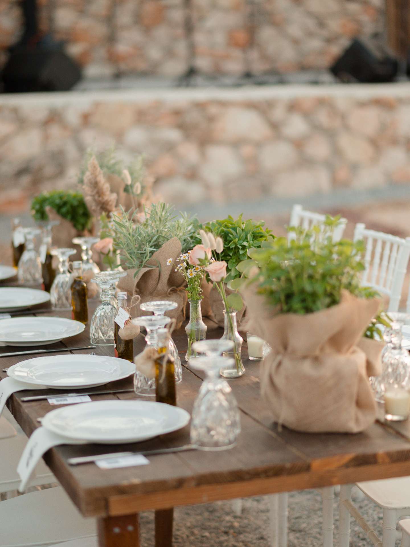 Wedding dinner table decoration